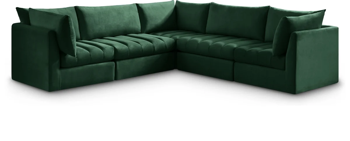 Jacob - Modular Corner Sectional 5 Piece - Green