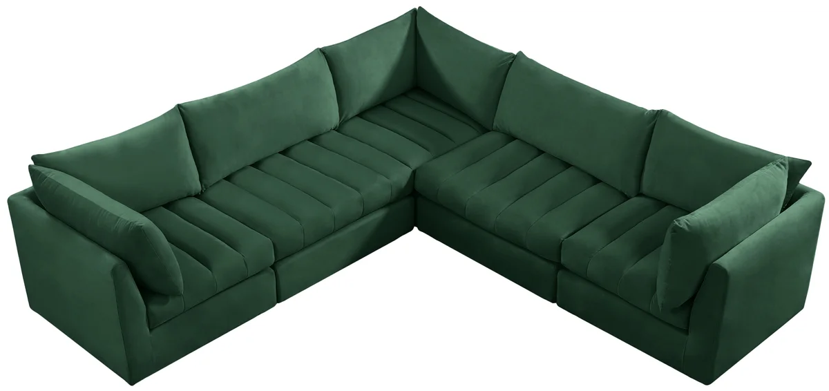 Jacob - Modular Corner Sectional 5 Piece - Green