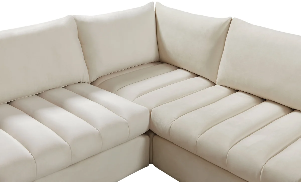 Jacob - Modular U-Shaped Sectional 6 Piece - Cream