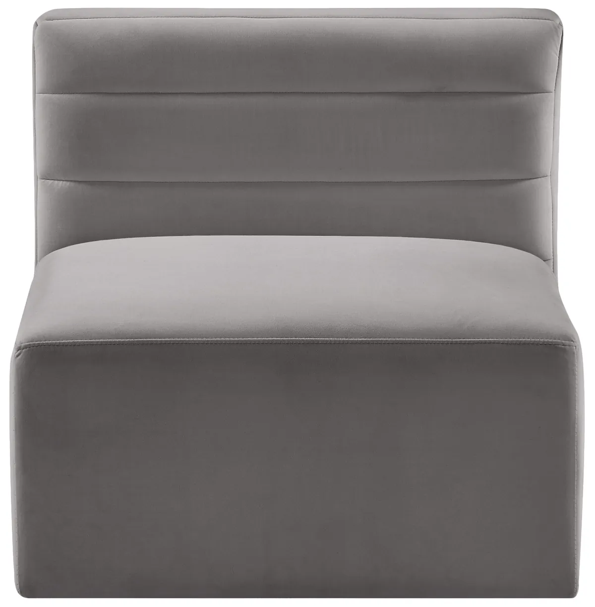 Quincy - Modular Armless Chair - Gray