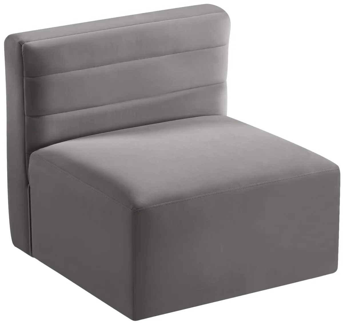 Quincy - Modular Armless Chair - Gray