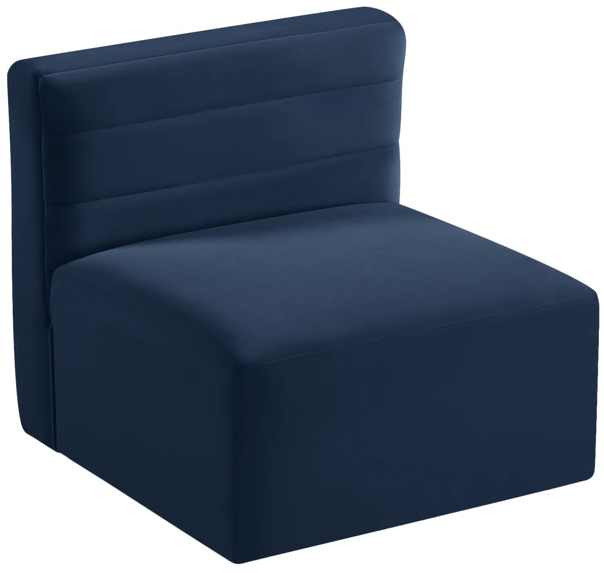 Quincy - Modular Armless Chair - Navy
