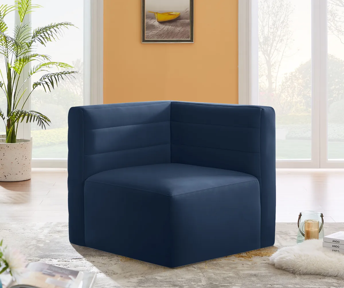 Quincy - Modular Corner Chair - Navy - View 2