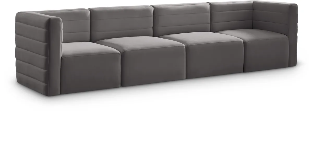 Quincy - 4 Seat Modular Sofa - Gray
