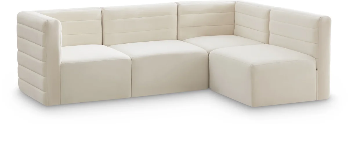 Quincy - 4 Piece Modular Sectional - Cream