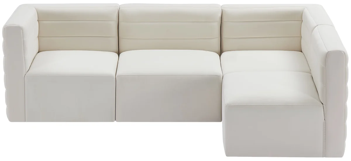 Quincy - 4 Piece Modular Sectional - Cream