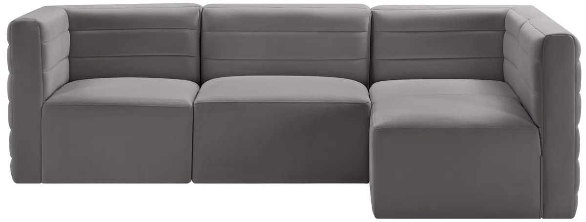 Quincy - 4 Piece Modular Sectional - Gray