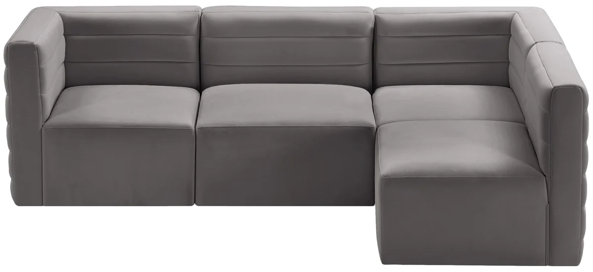 Quincy - 4 Piece Modular Sectional - Gray