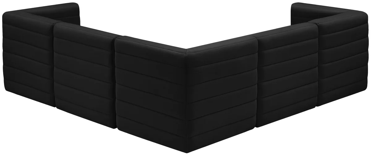 Quincy - 5 Piece Modular Corner Sectional - Black