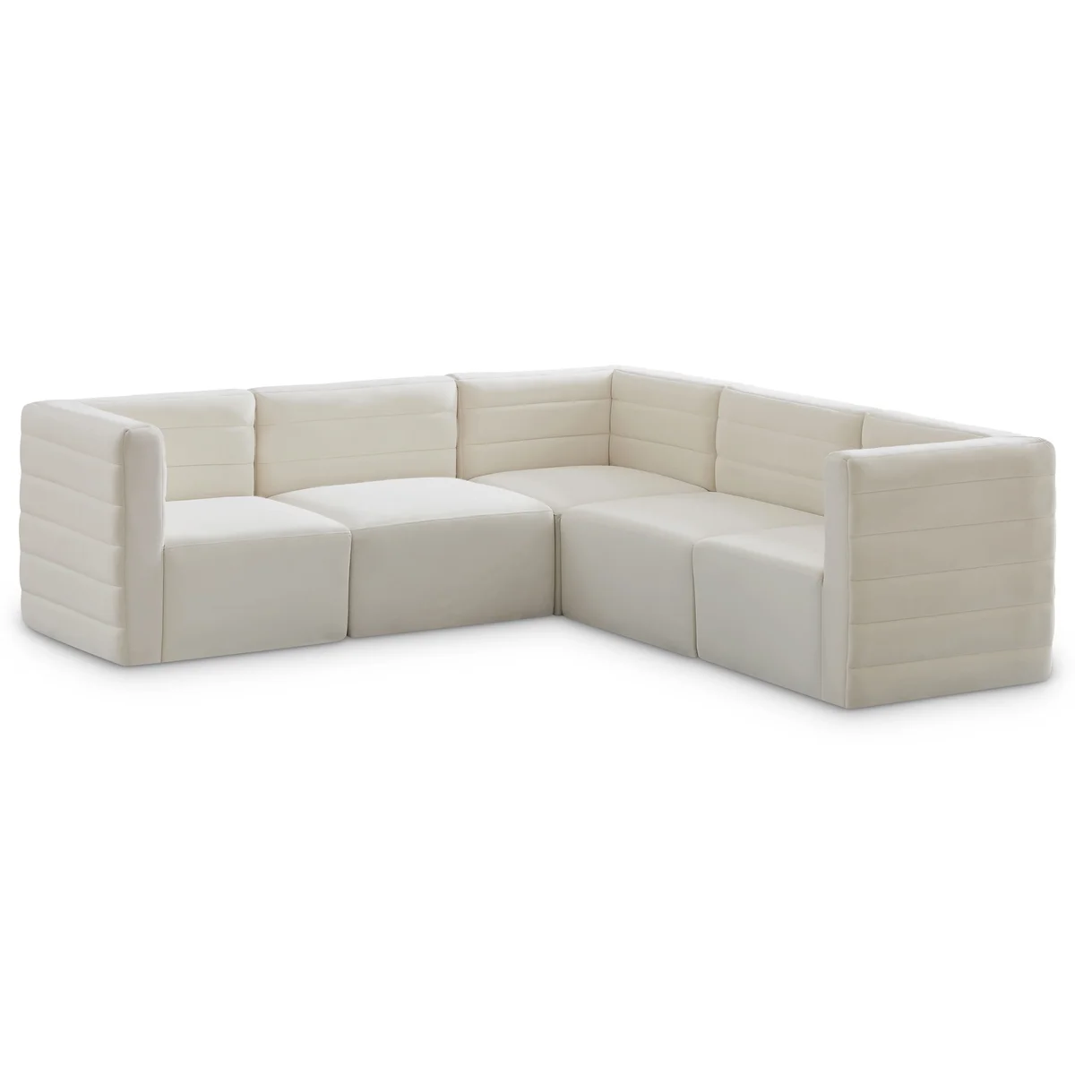 Quincy - 5 Piece Modular Corner Sectional - Cream