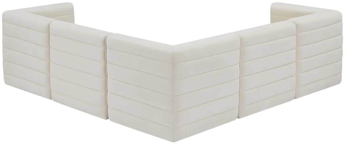 Quincy - 5 Piece Modular Corner Sectional - Cream