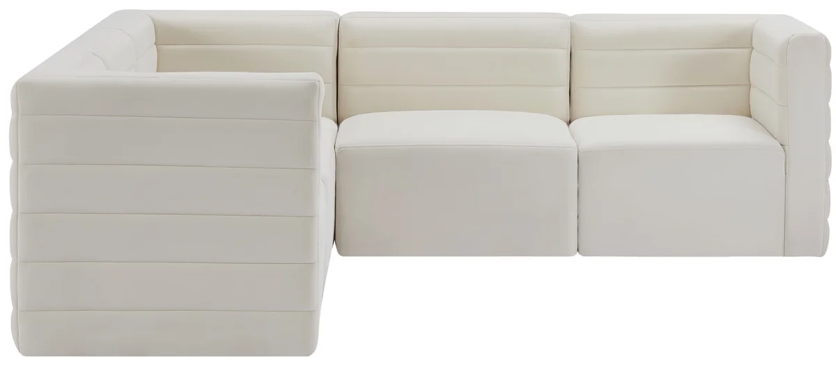 Quincy - 5 Piece Modular Corner Sectional - Cream