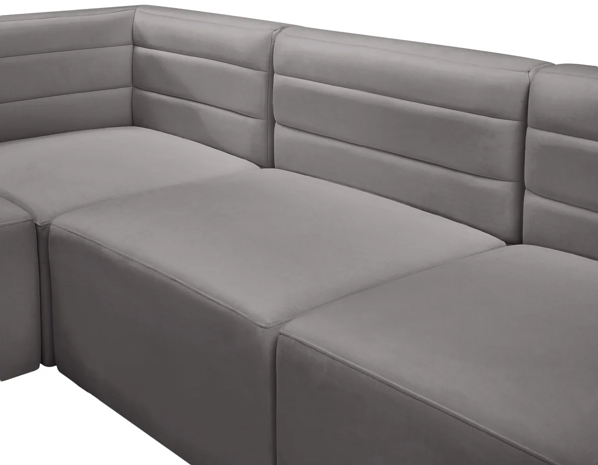 Quincy - 5 Piece Modular Corner Sectional - Gray