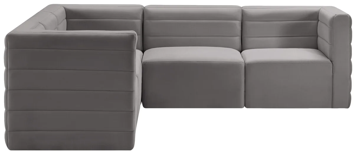 Quincy - 5 Piece Modular Corner Sectional - Gray