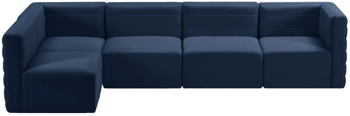 Quincy - 5 Piece Modular Sectional - Navy