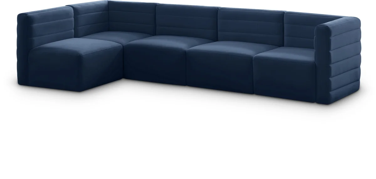 Quincy - 5 Piece Modular Sectional - Navy