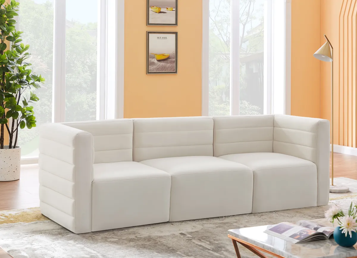 Quincy - 3 Seat Modular Sofa - Cream - View 2