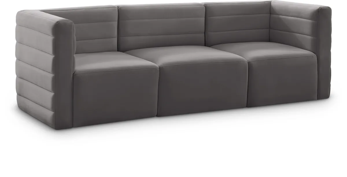 Quincy - 3 Seat Modular Sofa - Gray
