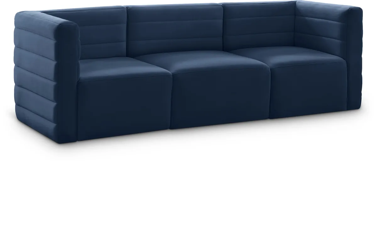 Quincy - 3 Seat Modular Sofa - Navy