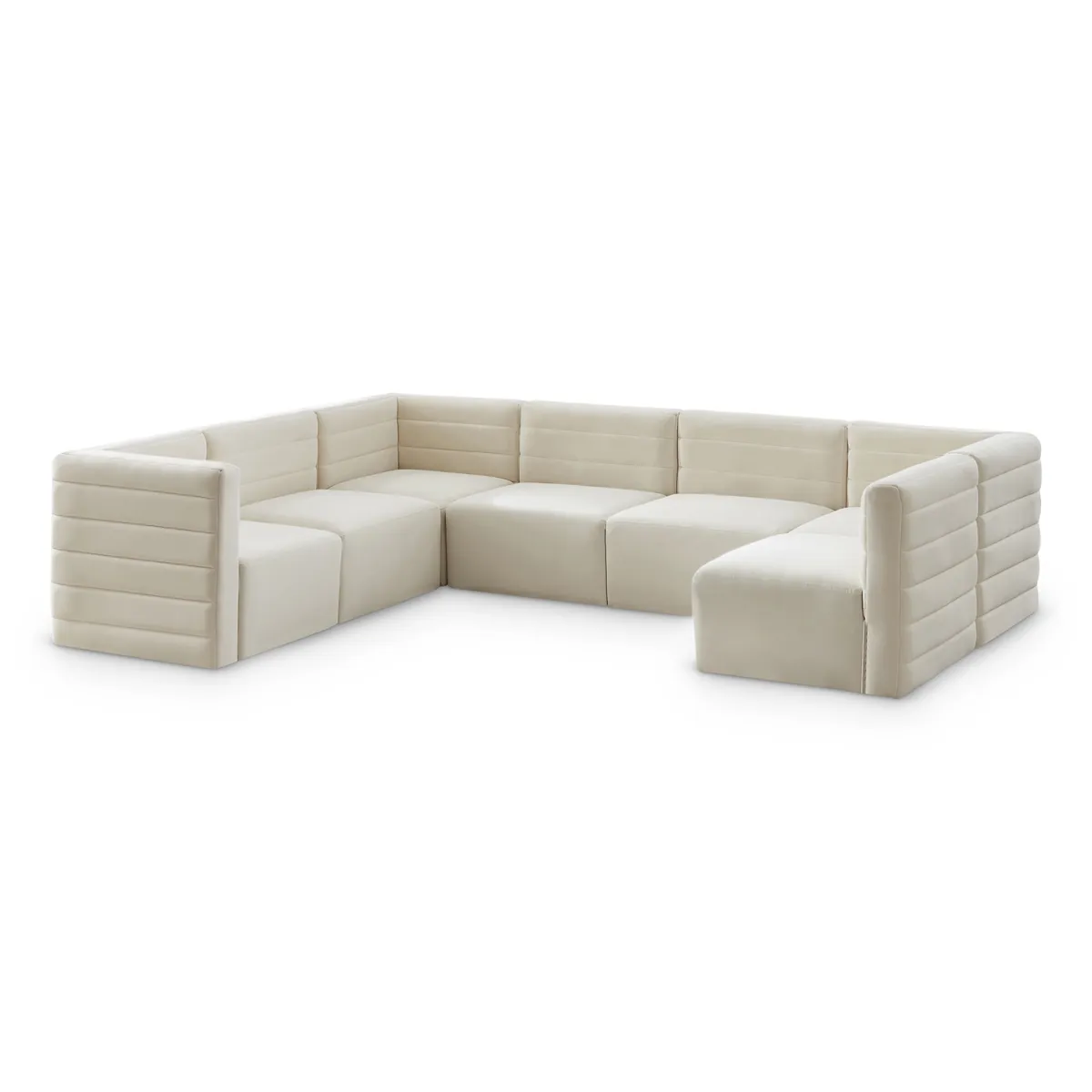 Quincy - 7 Piece Modular Sectional - Cream