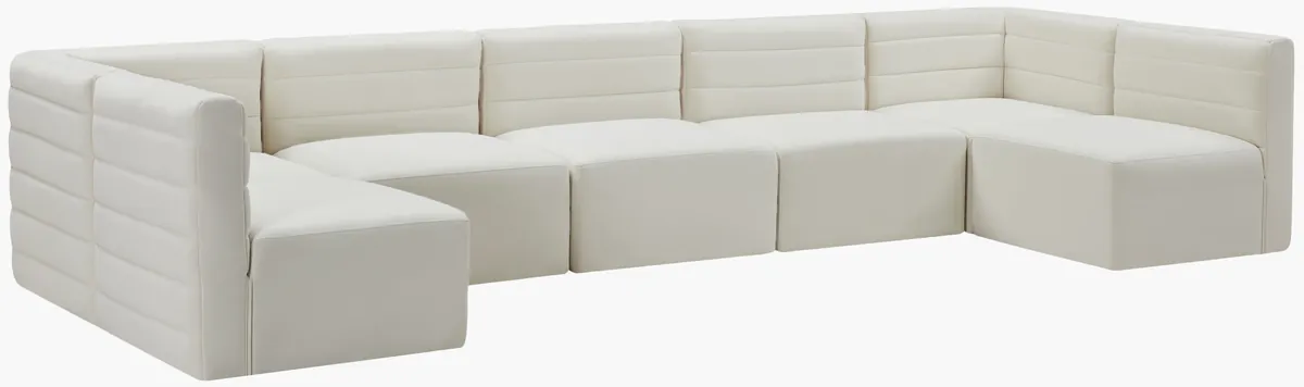 Quincy - 7 Piece Modular U-Shaped Sectional - Cream