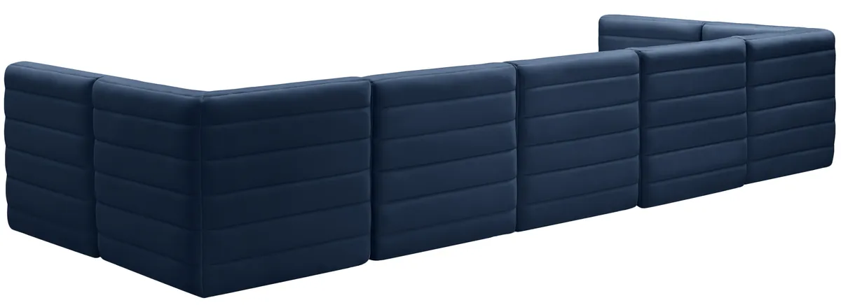 Quincy - 7 Piece Modular U-Shaped Sectional - Navy