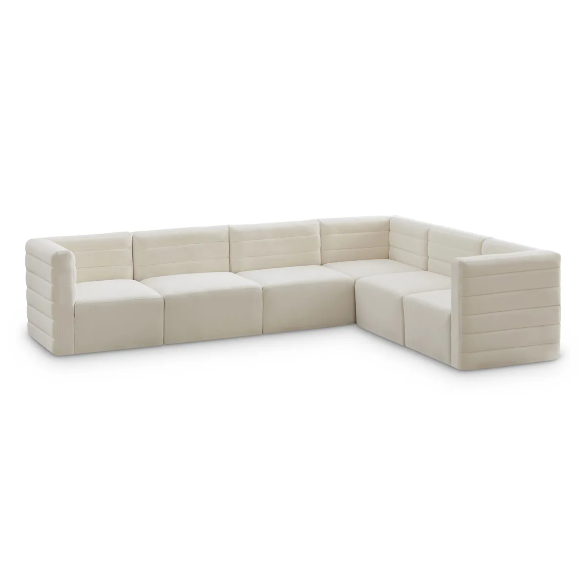 Quincy - 6 Piece Modular Sectional - Cream