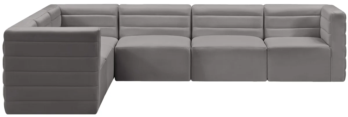 Quincy - 6 Piece Modular Sectional - Gray