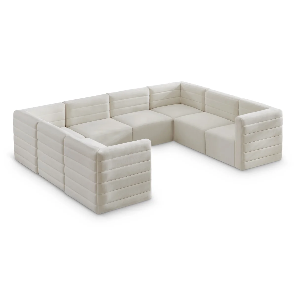 Quincy - 8 Piece Modular Sectional - Cream