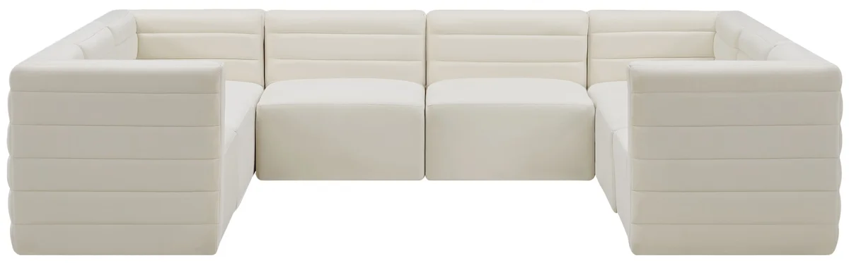 Quincy - 8 Piece Modular Sectional - Cream