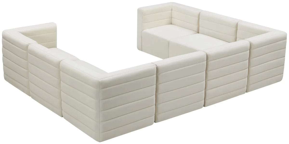 Quincy - 8 Piece Modular Sectional - Cream
