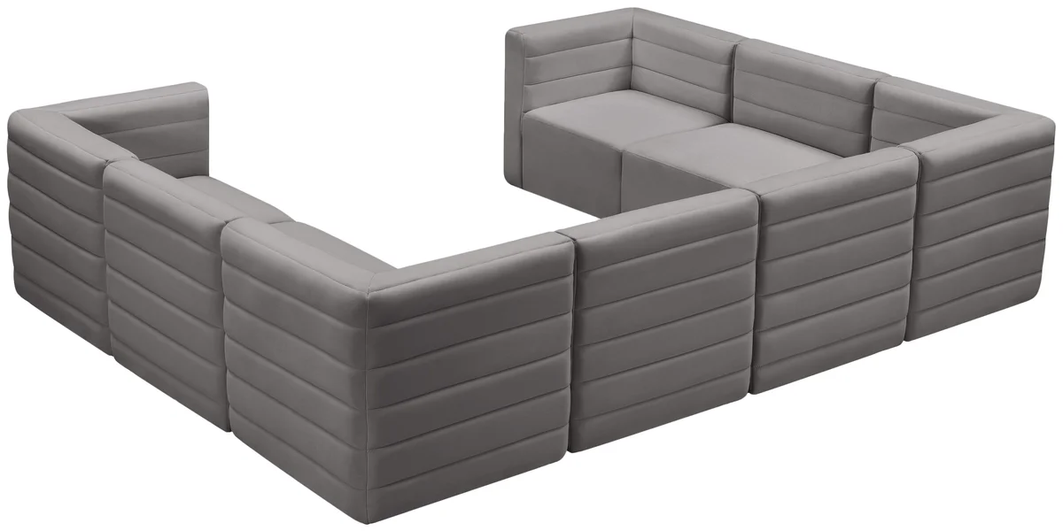 Quincy - 8 Piece Modular Sectional - Gray