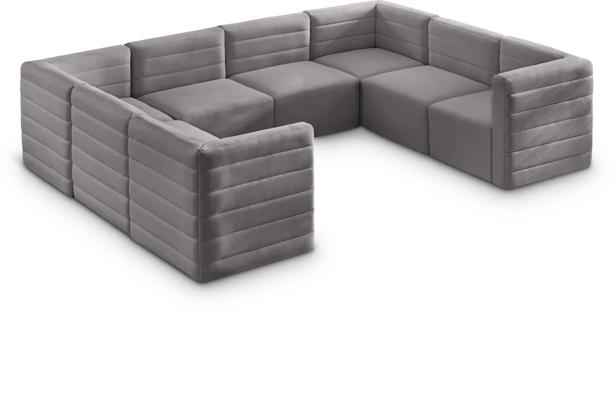 Quincy - 8 Piece Modular Sectional - Gray