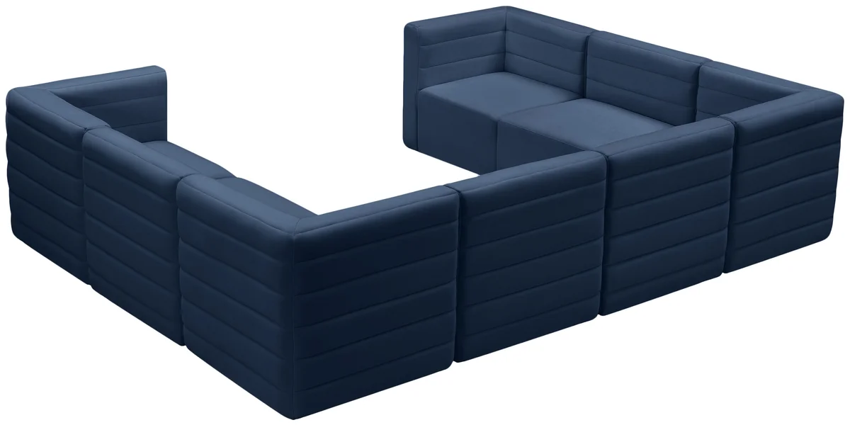 Quincy - 8 Piece Modular Sectional - Navy