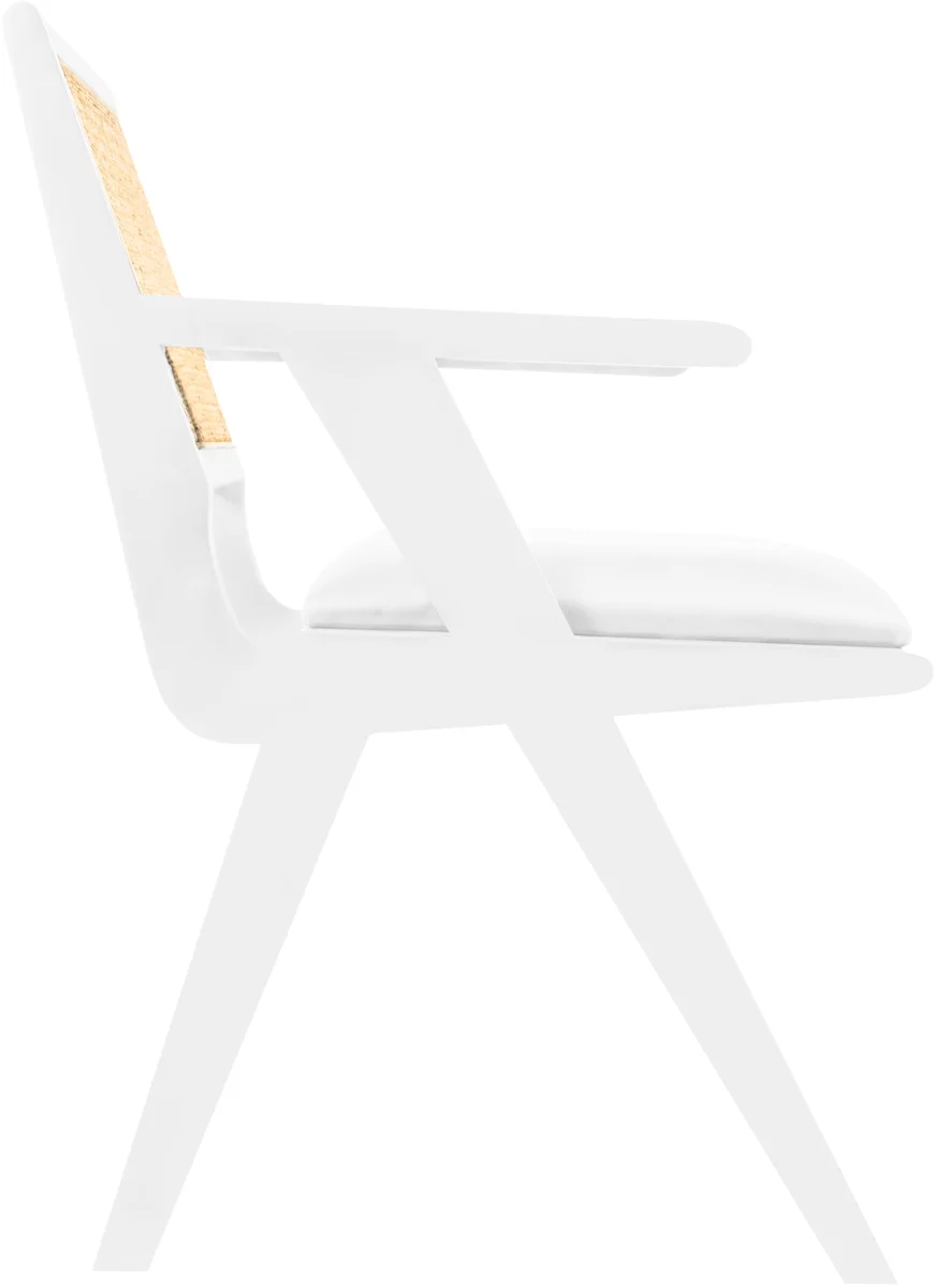 Abby - Dining Arm Chair - White