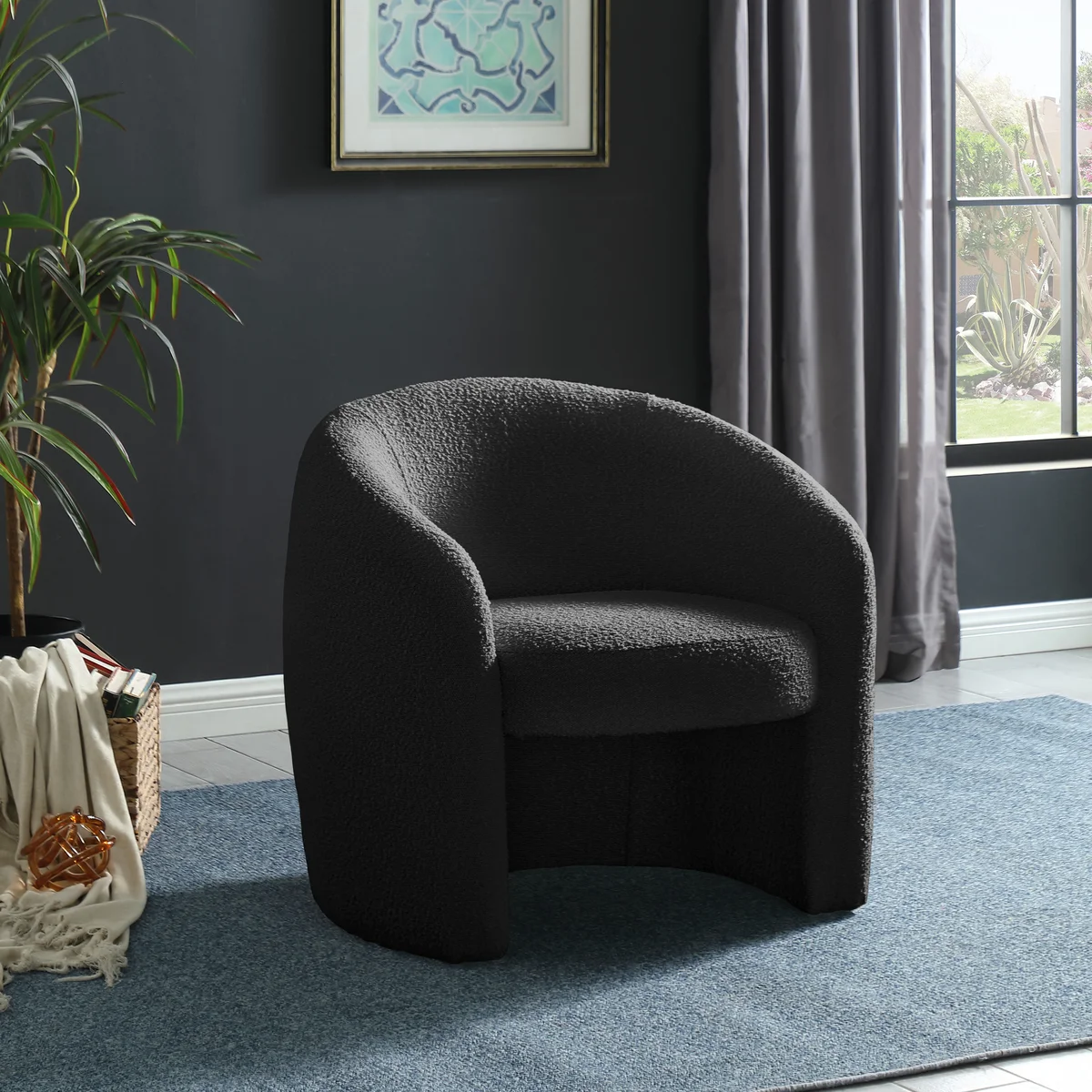 Acadia - Accent Chair - Black - View 2