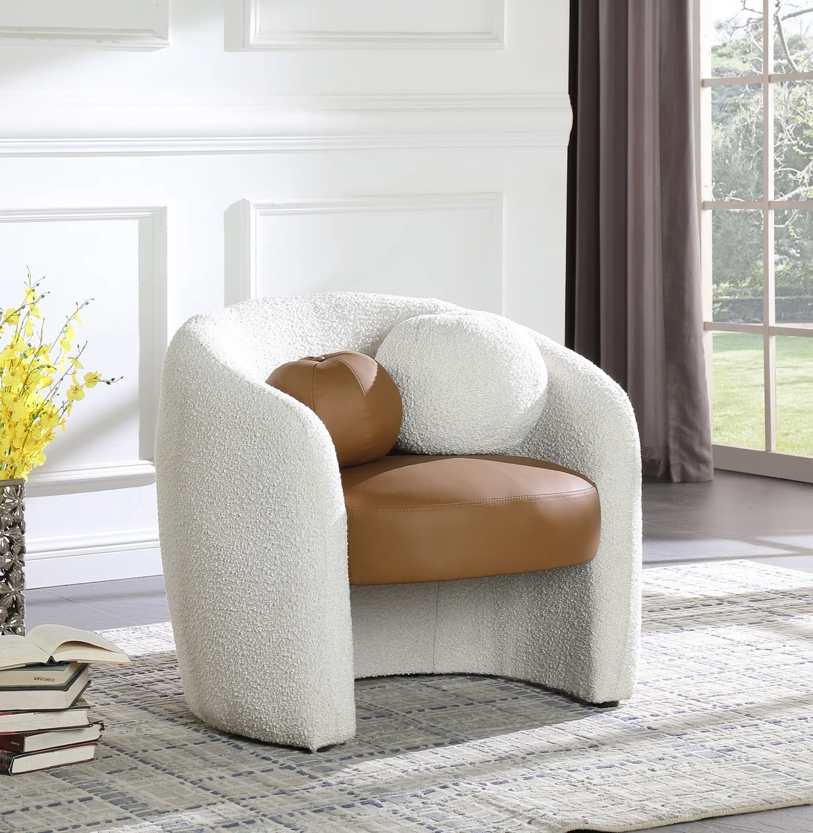 Acadia - Accent Chair - Cream - View 2