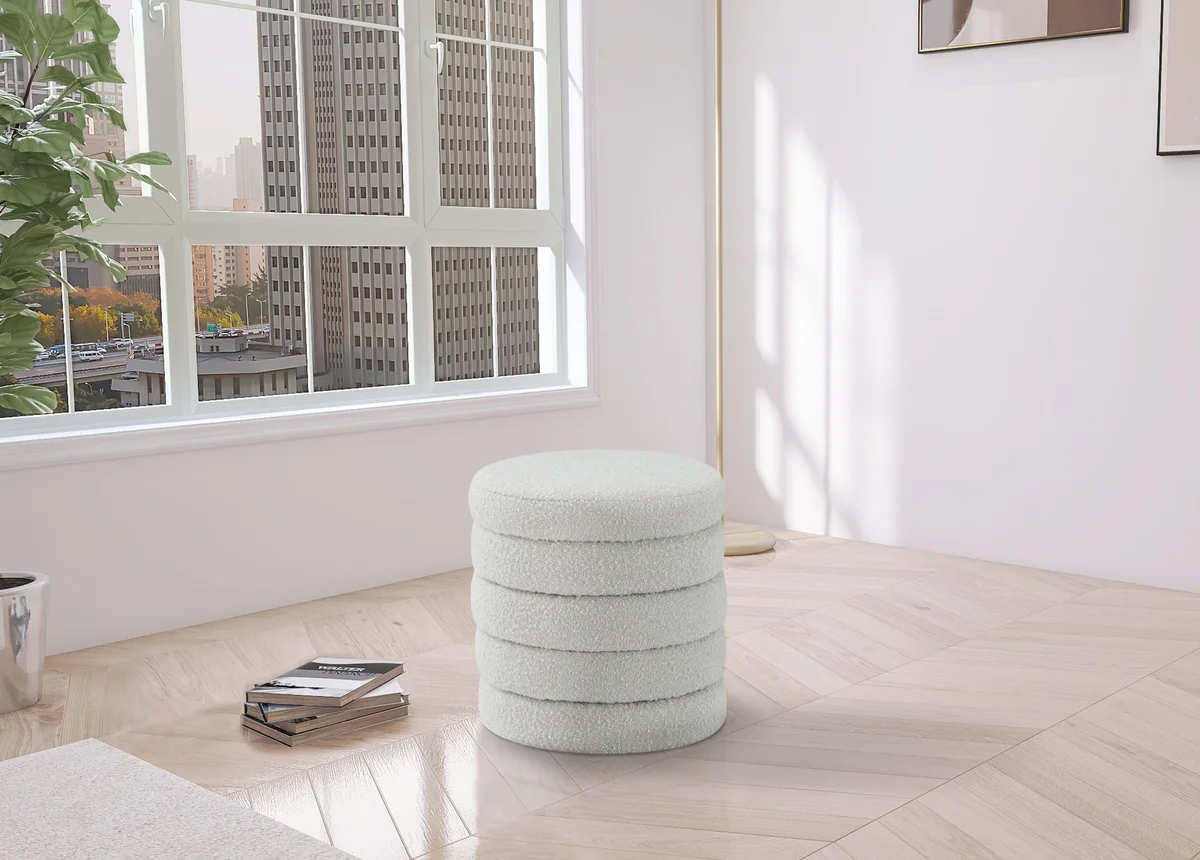 Aphia - Ottoman / Stool - Cream - View 2