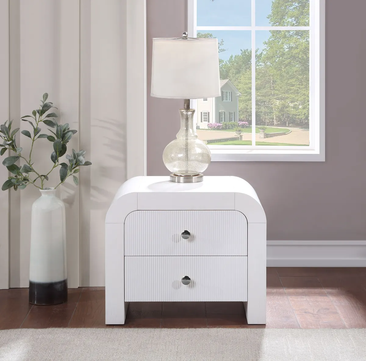 Artisto - Night Stand - White