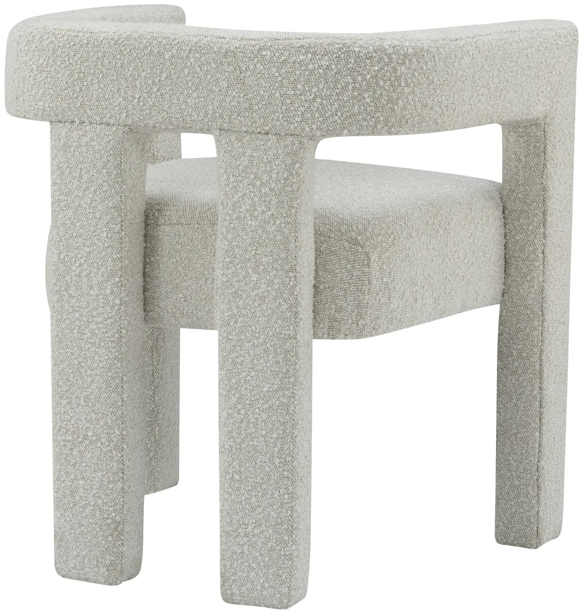 Athena - Boucle Fabric Dining Chair - Cream