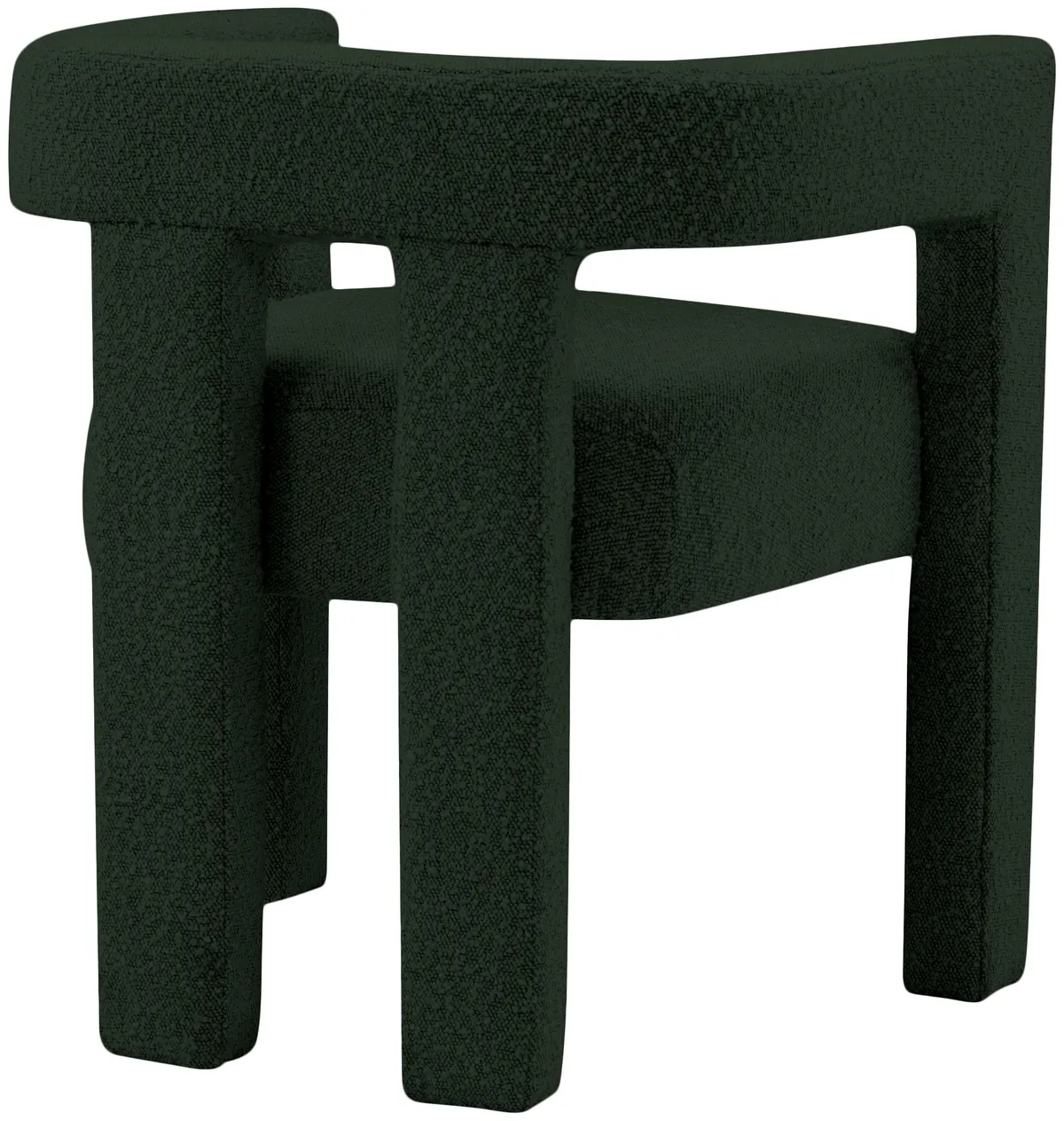 Athena - Boucle Fabric Dining Chair - Green - View 2