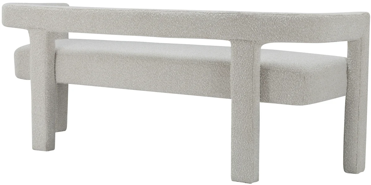 Athena - Boucle Fabric Bench - Cream