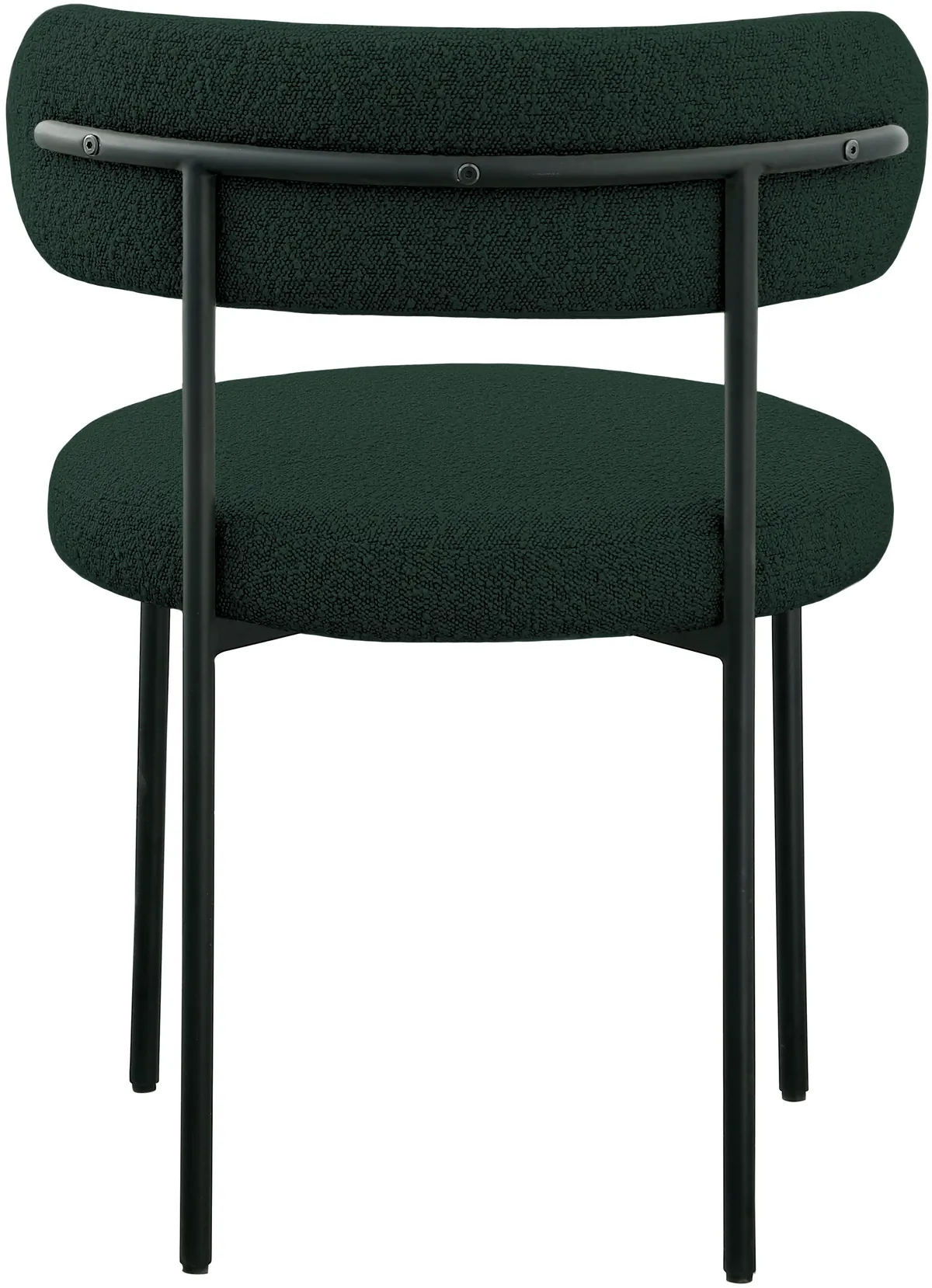 Beacon - Boucle Fabric Dining Chair With Black Legs (Set of 2) - Green - View 2