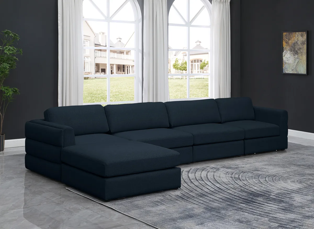 Beckham - 5 Piece Modular L-Shaped Sectional - Navy
