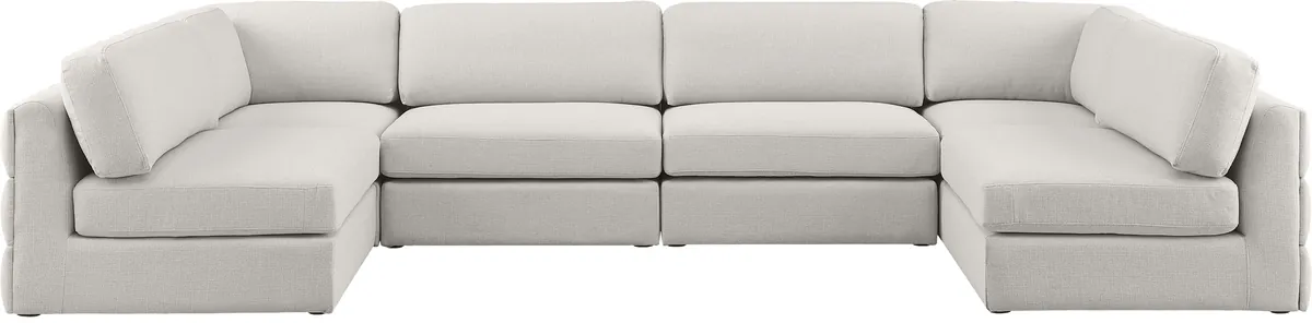 Beckham - 6 Piece Modular Sectional - Beige