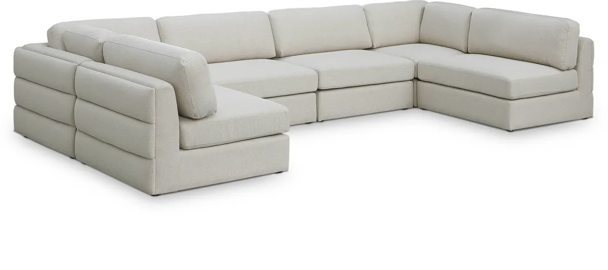 Beckham - 6 Piece Modular Sectional - Beige