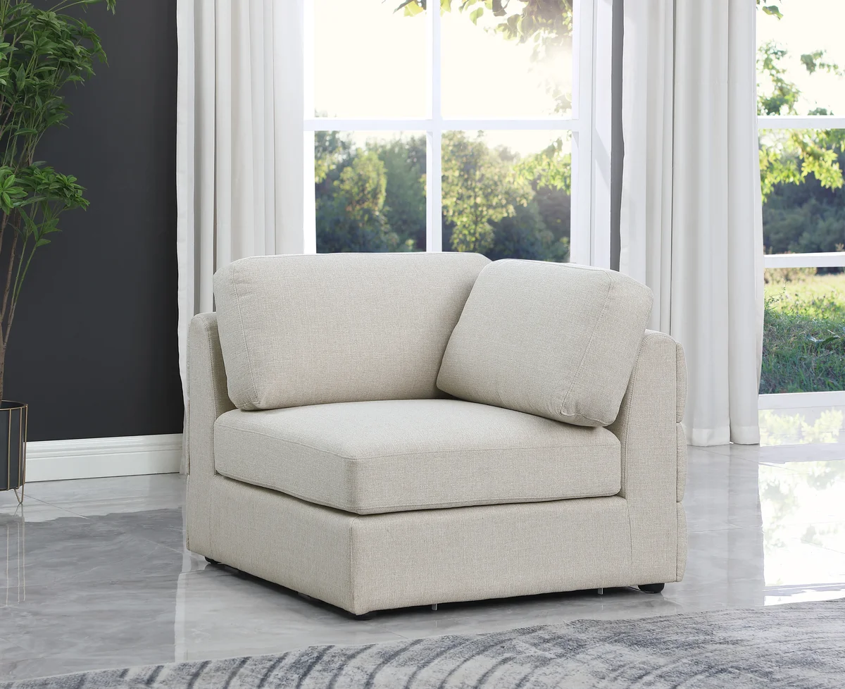 Beckham - Corner Chair - Beige - View 2