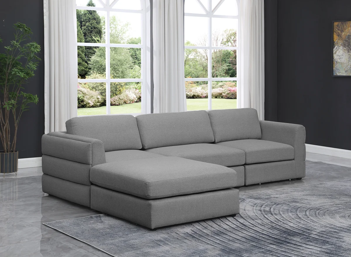 Beckham - 4 Piece Modular L-Shaped Sectional - Gray
