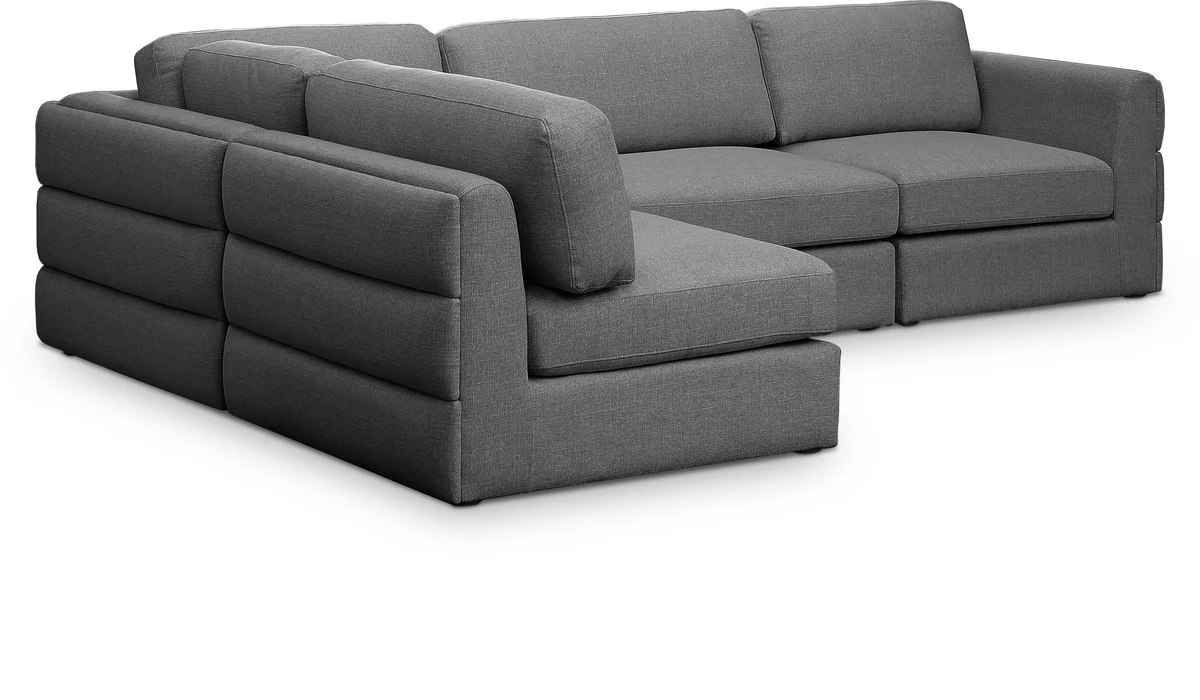 Beckham - 4 Piece Modular Sectional - Gray