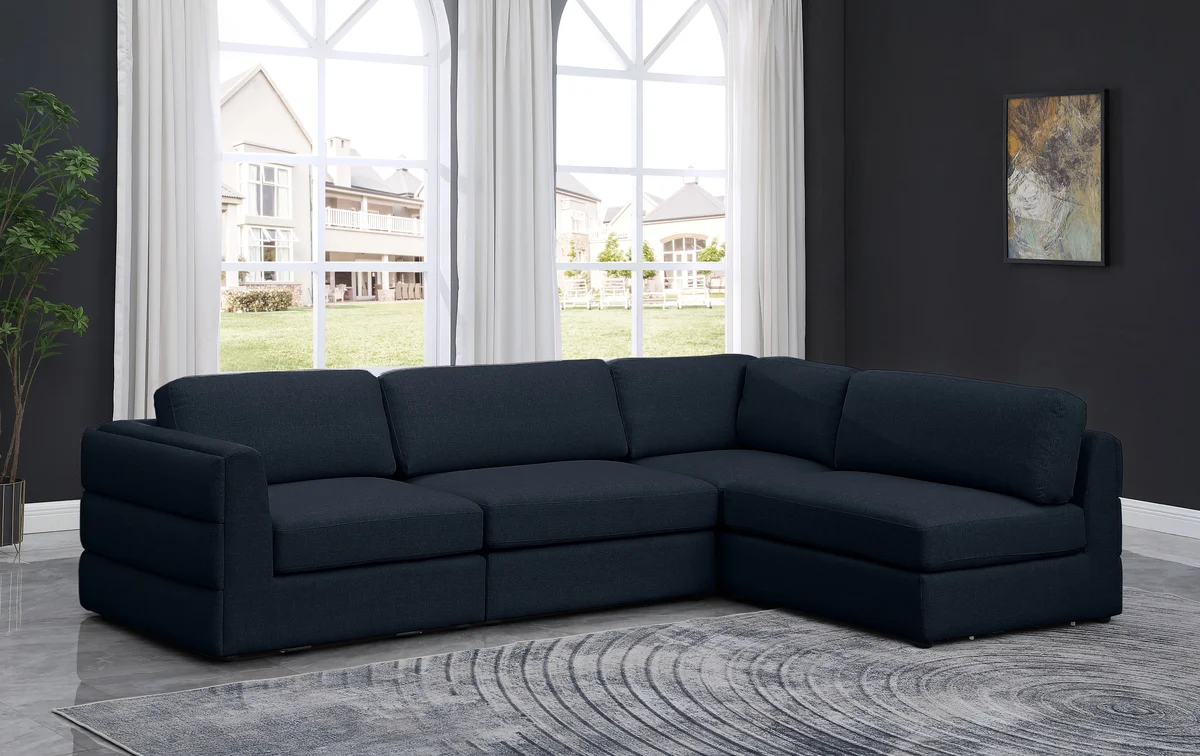Beckham - 4 Piece Modular Sectional - Navy